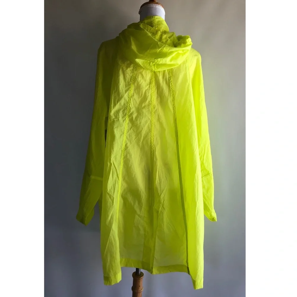 Free People Callie Oversized Neon Poncho Windbreaker - sz M
